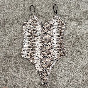 Forever 21 Snakeskin Bodysuit